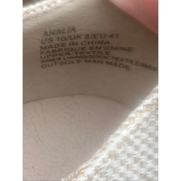 Shoe  dazzle Oxford Lace Up Wedge Shoes Natural Sz 10 - Picture 8 of 8